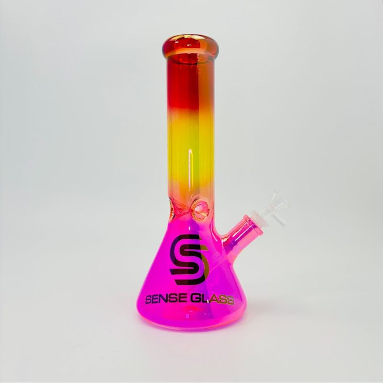 Sense Glass - Electroplated Beaker Waterpipe - 12 Inches