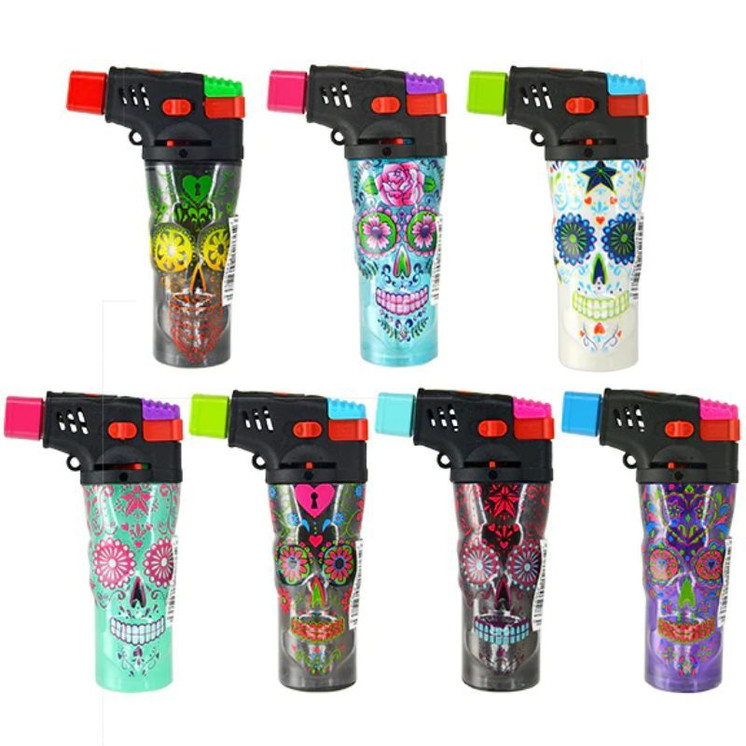 Smokezilla - XXL Sugar Skull Torch - 12 Counts Per Display