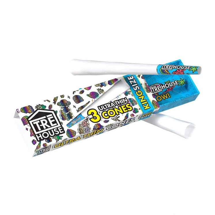 Tre House - Premium Rolling Cones - King Size Slim - 3 Cones Per Pack - 24 Packs Per Box-ULTRA THIN