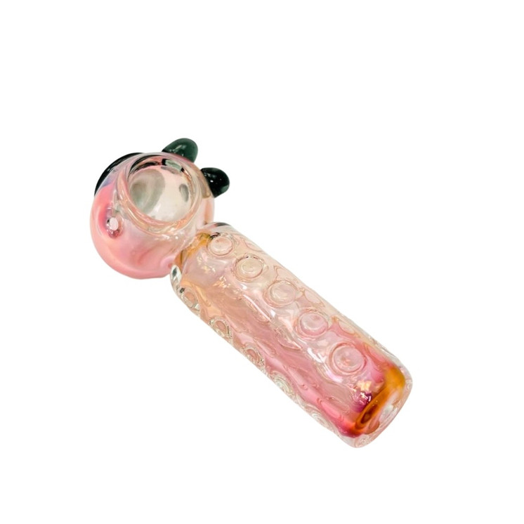 Handpipe - Pink - Diamonds Dots - 4 Inches