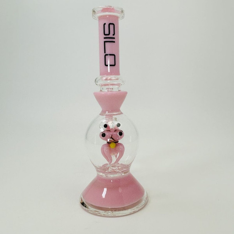  Silo Glass Waterpipe - 10 Inches - SILO106-Pink