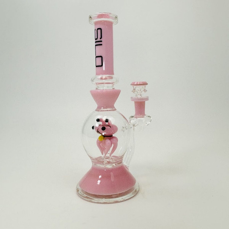  Silo Glass Waterpipe - 10 Inches - SILO106-Pink