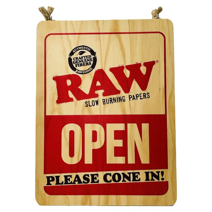 Raw - Open Sign Wood - 12 Inches X 16 Inches