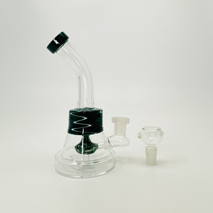 6-inches Waterpipe - Zigzag Bent Neck With Shower Perc