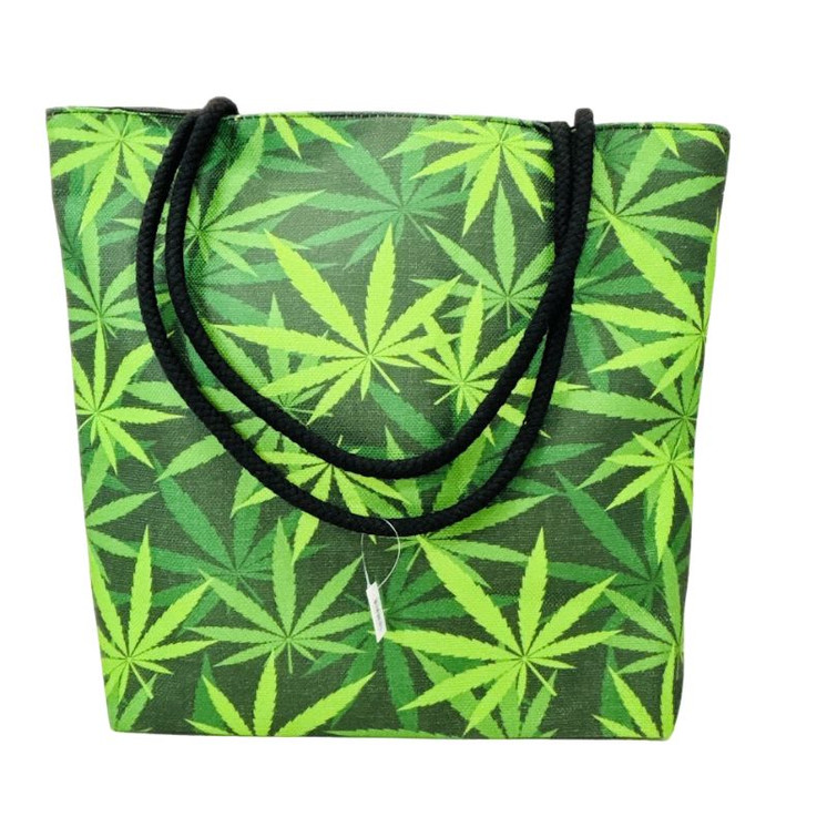 Leaf Techno Jute Tote Bag - 2952