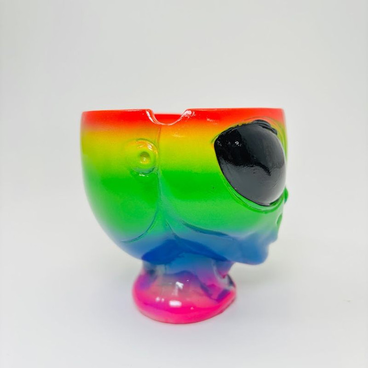 Ashtray - Alien Head Multi Color