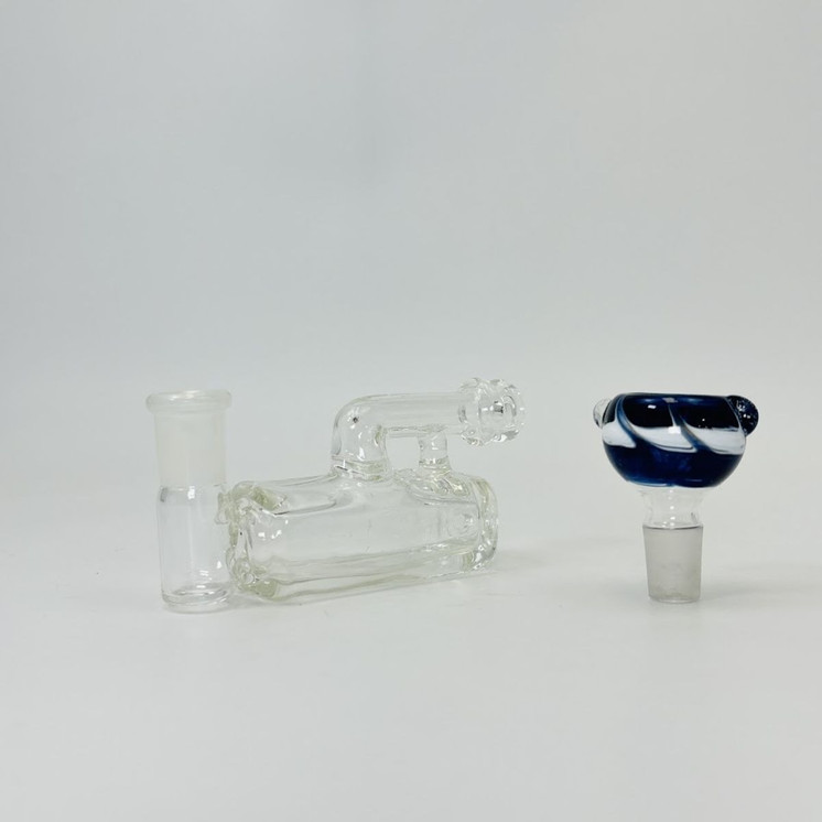  Mini Waterpipe Trumpet - 3 Inches - Heavy Clear 