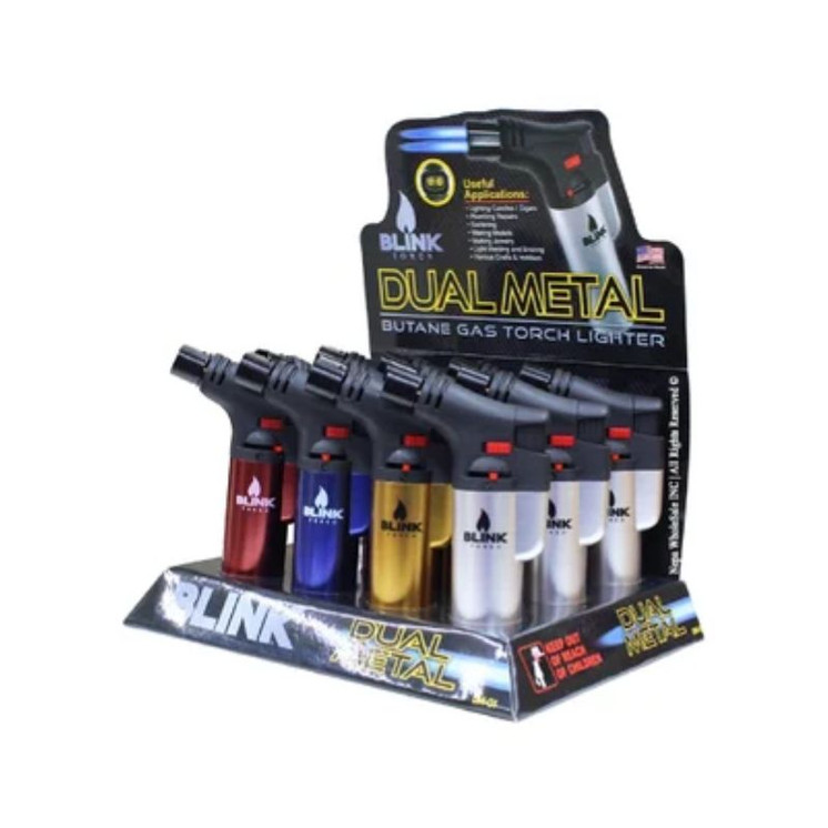 Blink - Dual Metal - Torch - Lighter - 12 Counts Per Display