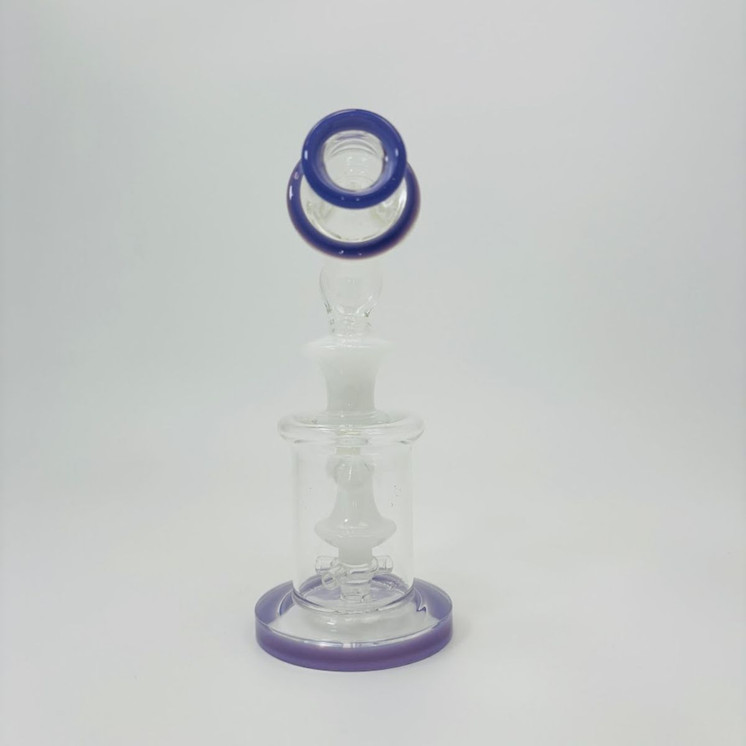 9 Inches - Waterpipe With Bell Showerhead Perc - RH-168-PURPLE WHITE
