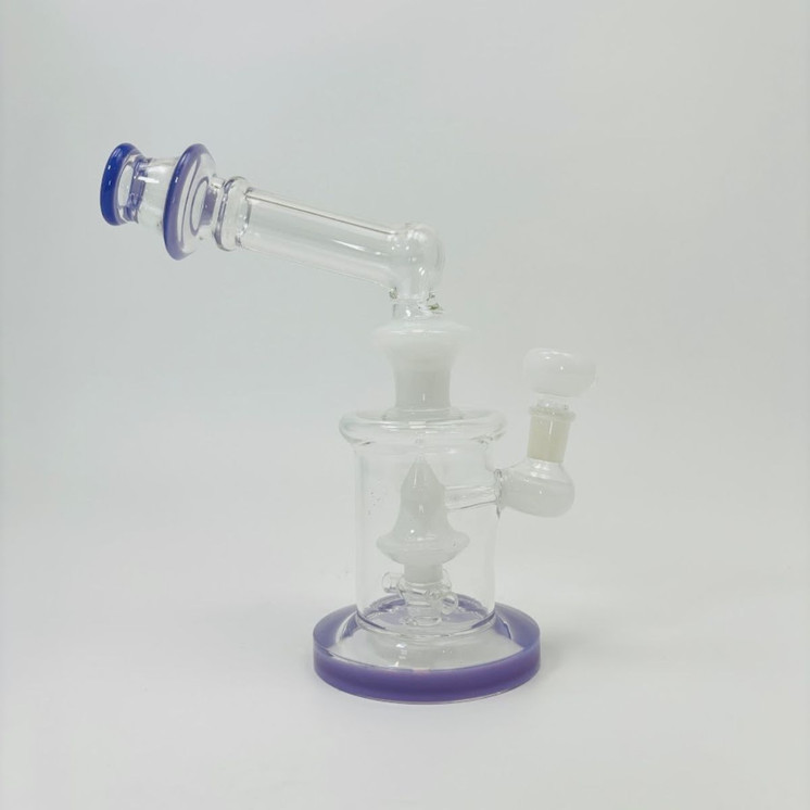 9 Inches - Waterpipe With Bell Showerhead Perc - RH-168-PURPLE WHITE