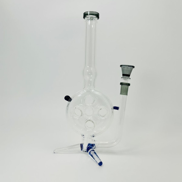 13.5-Inches-Waterpipe-Recycler Swiss Cheese-(RH-163)-Black