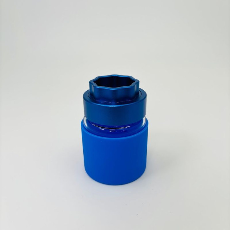 Aluminum Grinder With 97mm Glass Jar - 256 Grams -(JC9074)-Blue