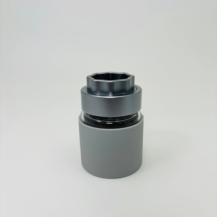 Aluminum Grinder With 97mm Glass Jar - 256 Grams -(JC9074)-Gray