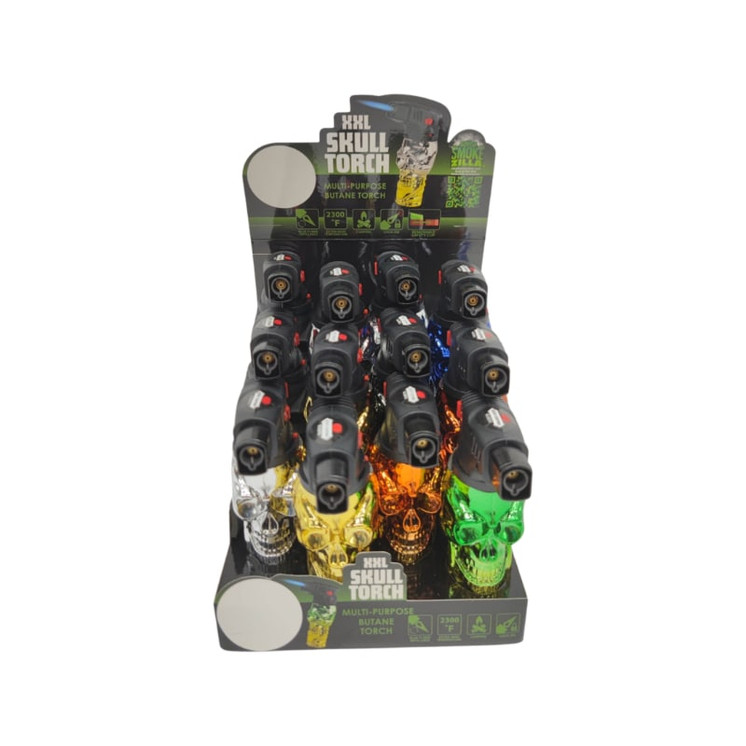 Smokezilla - 3d Skull Torch - 12 Per Display (23481)