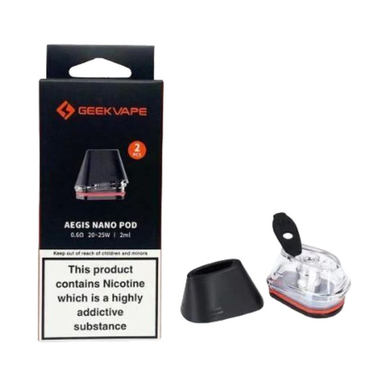 Geekvape - Aegis Nano Pod - 2ml - 2 Pieces Per Pack-0.6 Ohm 