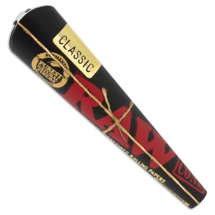 Raw - Classic Cones Black - King Size Bilk - 3 Pieces Per Pack - 32 Pack Per Display