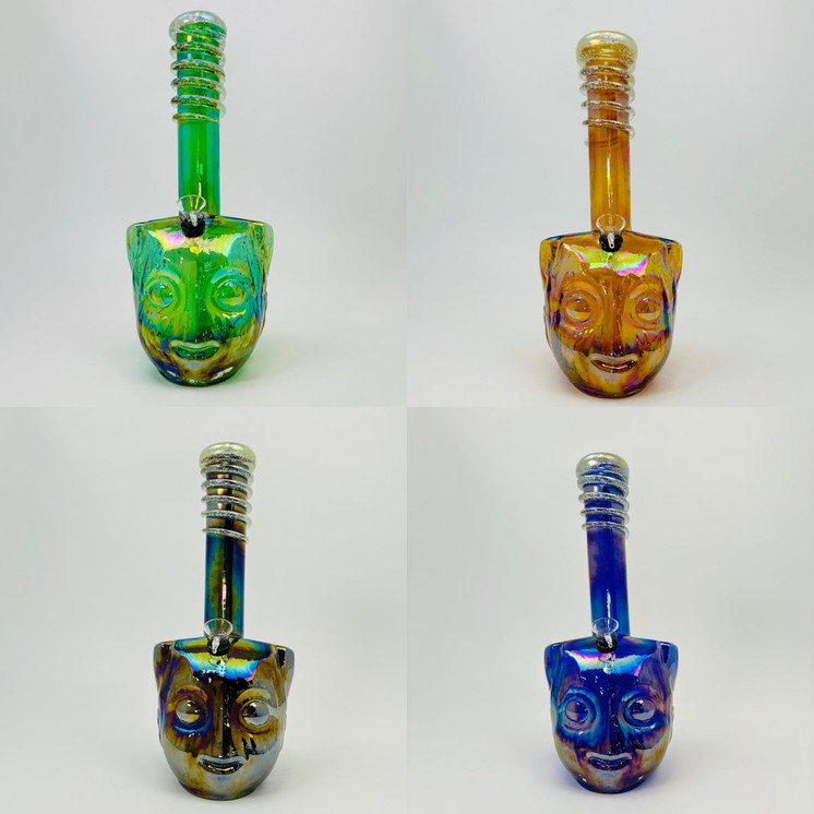 Soft Glass Grot Waterpipe - 12 Inches - GR-Y-89