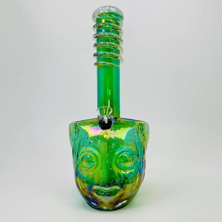 Soft Glass Grot Waterpipe - 12 Inches - GR-Y-89-SG