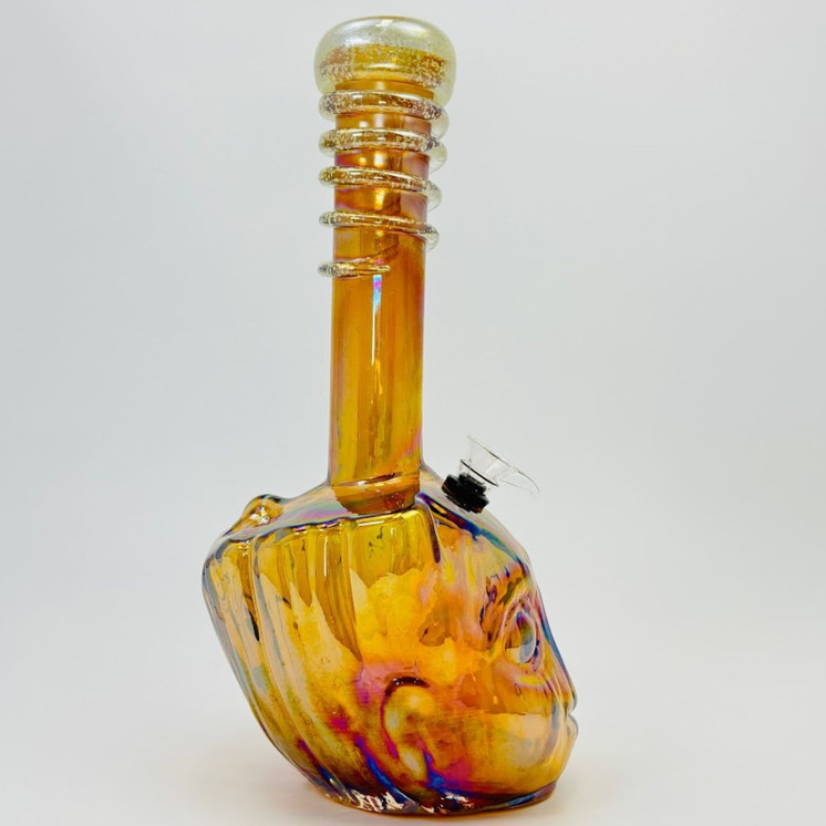 Soft Glass Grot Waterpipe - 12 Inches - GR-Y-89-SA