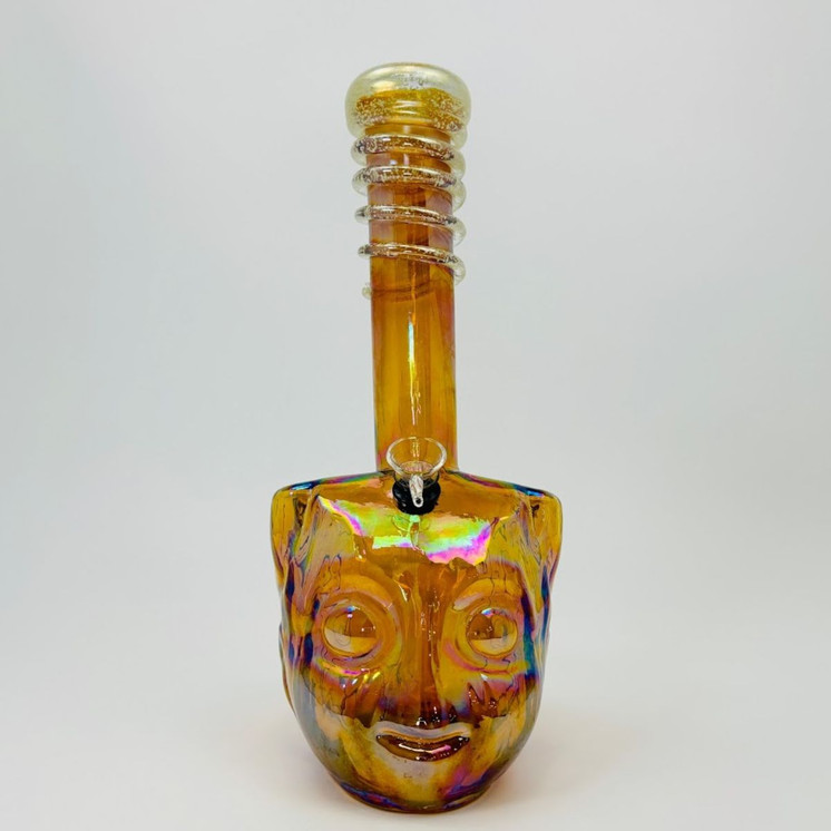 Soft Glass Grot Waterpipe - 12 Inches - GR-Y-89-SA