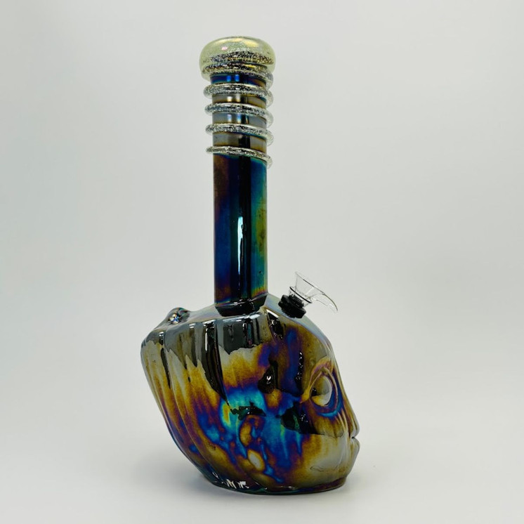 Soft Glass Grot Waterpipe - 12 Inches - GR-Y-89-SK