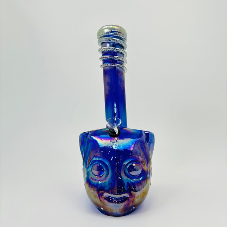 Soft Glass Grot Waterpipe - 12 Inches - GR-Y-89-SB