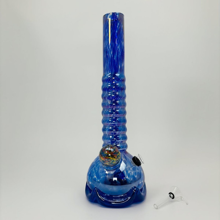 Glass Waterpipe - 14 Inches - RAY-K-117 - GR-Y-111-SSB