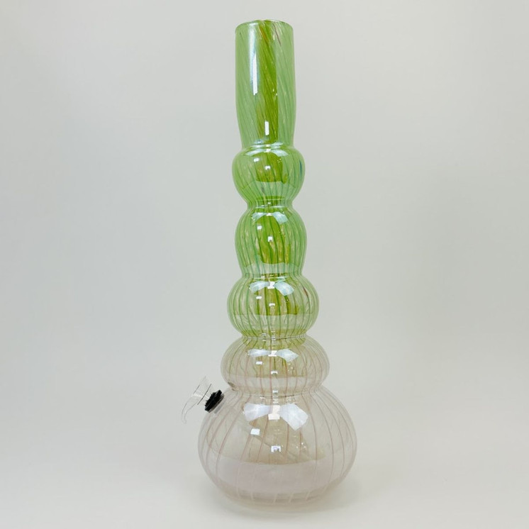 Soft Glass Waterpipe - 16 Inches - GR-Y-122-STPG
