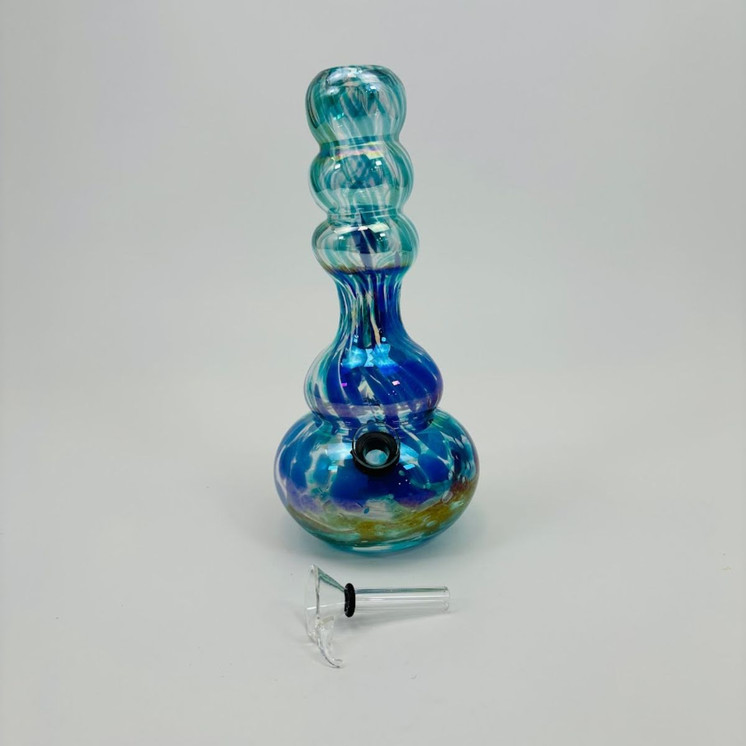 Soft Glass Waterpipe - 9 Inches - Assorted Colors (GR-Y-38)