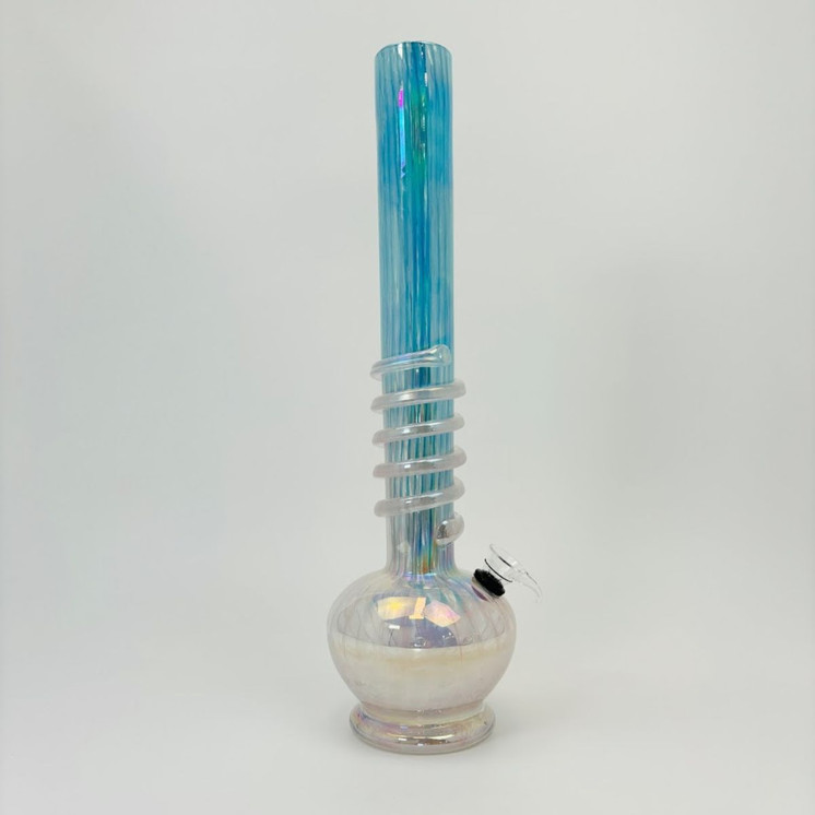 Soft Glass Waterpipe - 16 Inches - GR-Y-123-STPB