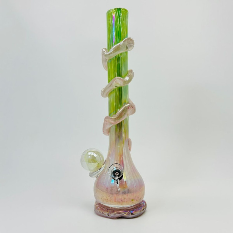 Soft Glass Waterpipe - 16 Inches - GR-Y-118-STPG