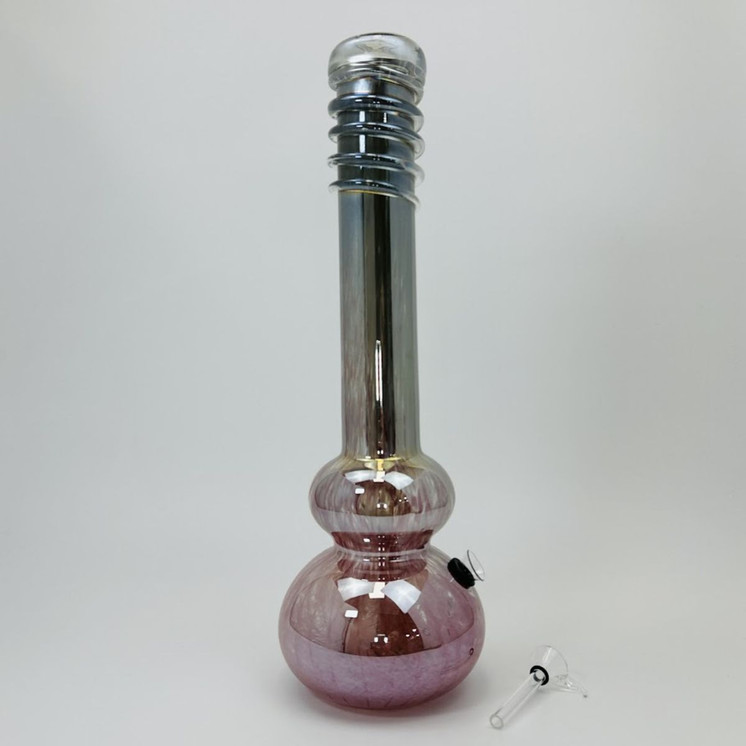 Soft Glass Waterpipe - 16 Inches (GR-Y-125)