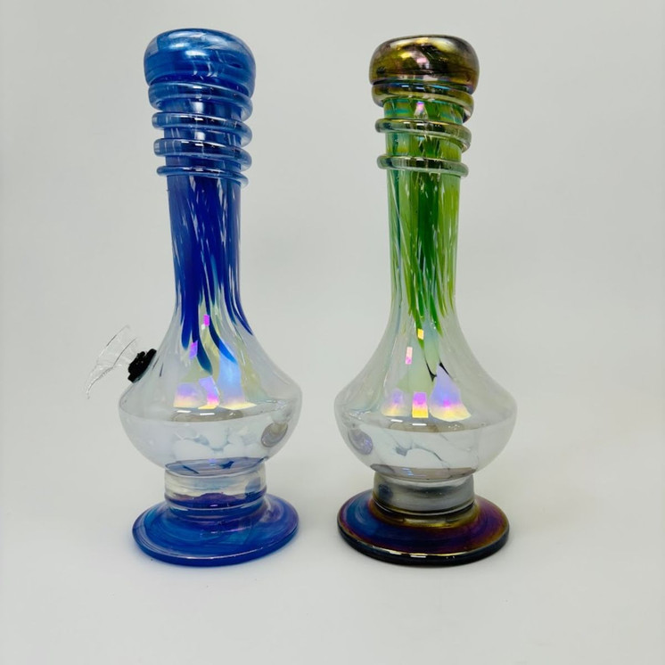 Soft Glass Waterpipe - 10 Inches - Assorted Color - (GR-Y-62)