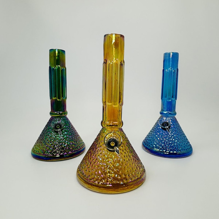 Soft Glass Waterpipe - 9 Inches - Assorted Color - GR-Y-39