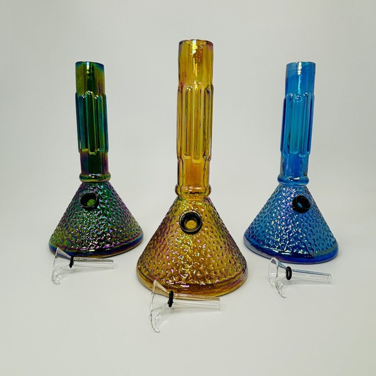 Soft Glass Waterpipe - 9 Inches - Assorted Color - GR-Y-39