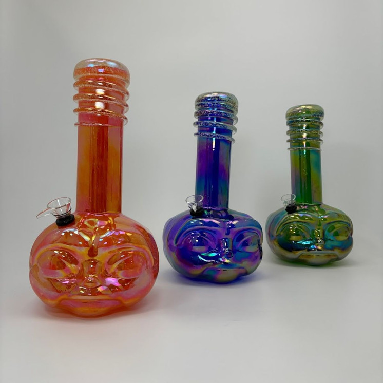 Soft Glass Waterpipe - 12 Inches - Assorted Colors - GR-Y-86