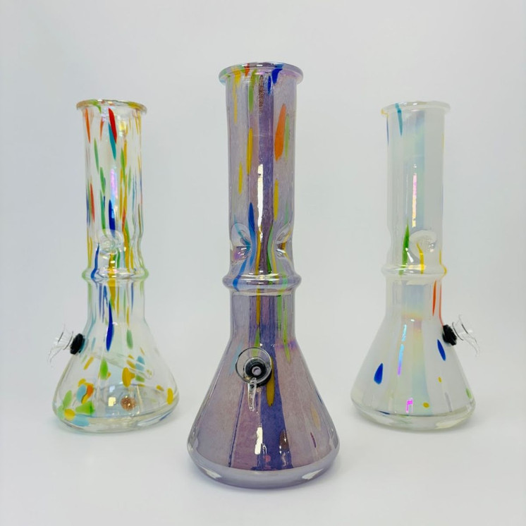Soft Glass Waterpipe - 12 Inches - Assorted Colors - GR-Y-102