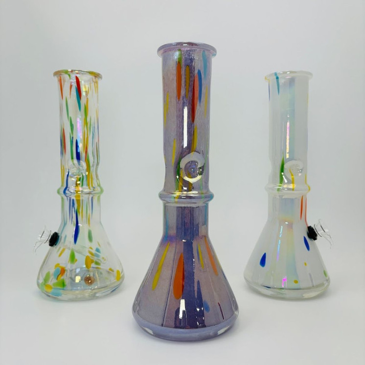 Soft Glass Waterpipe - 12 Inches - Assorted Colors - GR-Y-102