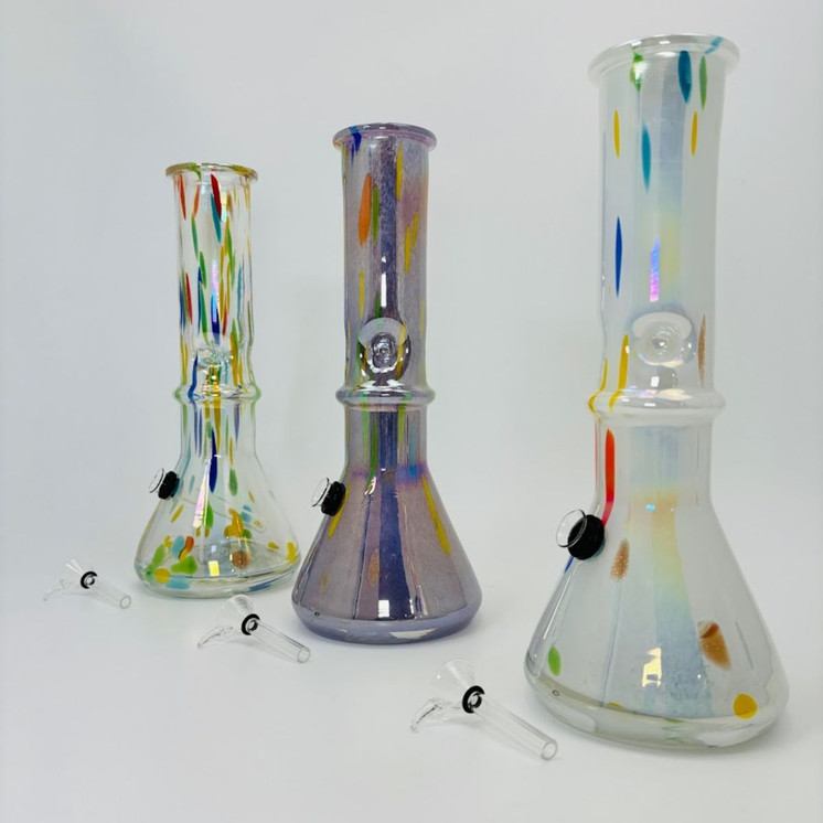 Soft Glass Waterpipe - 12 Inches - Assorted Colors - GR-Y-102