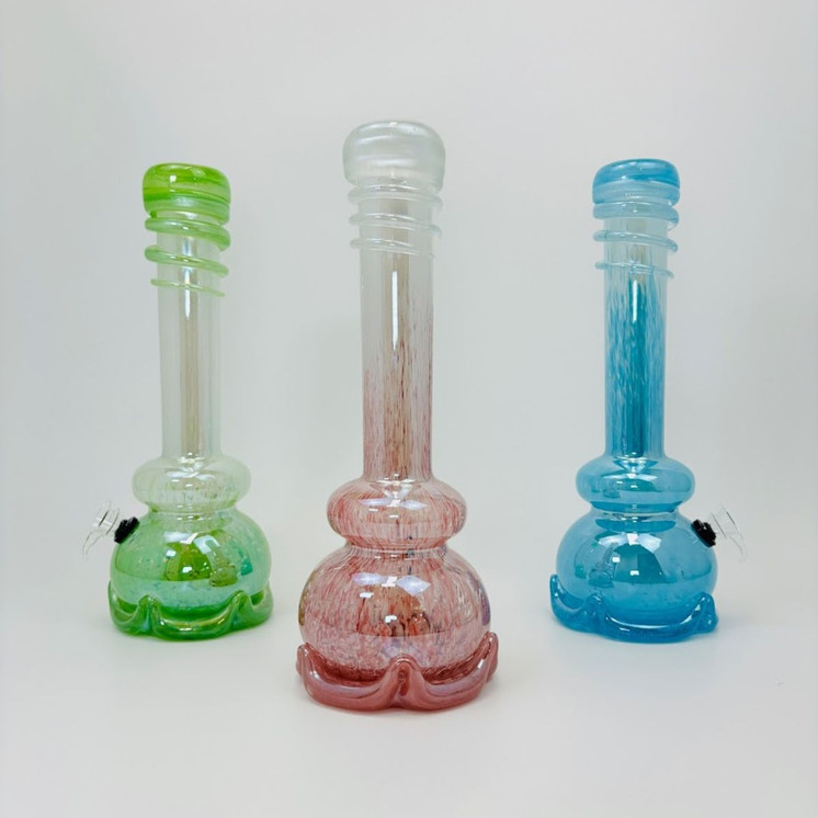 Soft Glass Waterpipe - 12 Inches - Assorted Colors - GR-Y-95