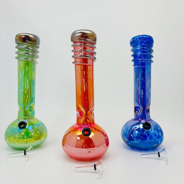 Soft Glass Waterpipe - 12 Inches - Assorted Colors - GR-Y-104