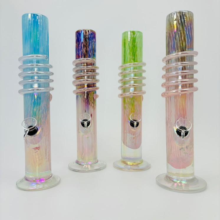 Soft Glass Waterpipe - 12 Inches - Assorted Colors - GR-Y-93