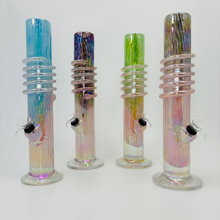 Soft Glass Waterpipe - 12 Inches - Assorted Colors - GR-Y-93