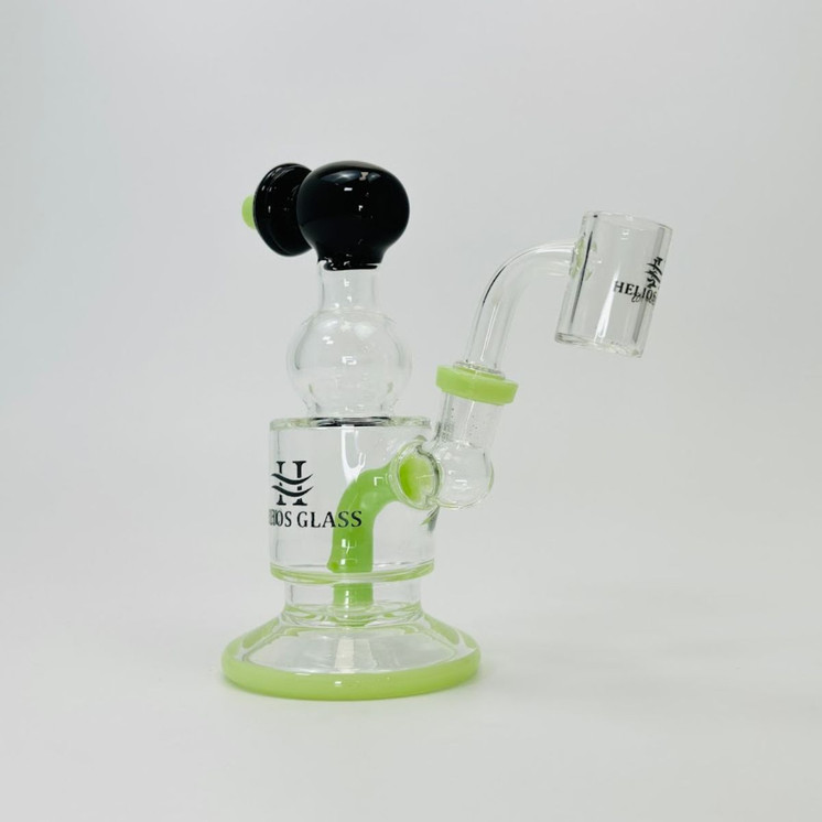 Helios Glass Waterpipe - 6 Inches - With Inline Perc
