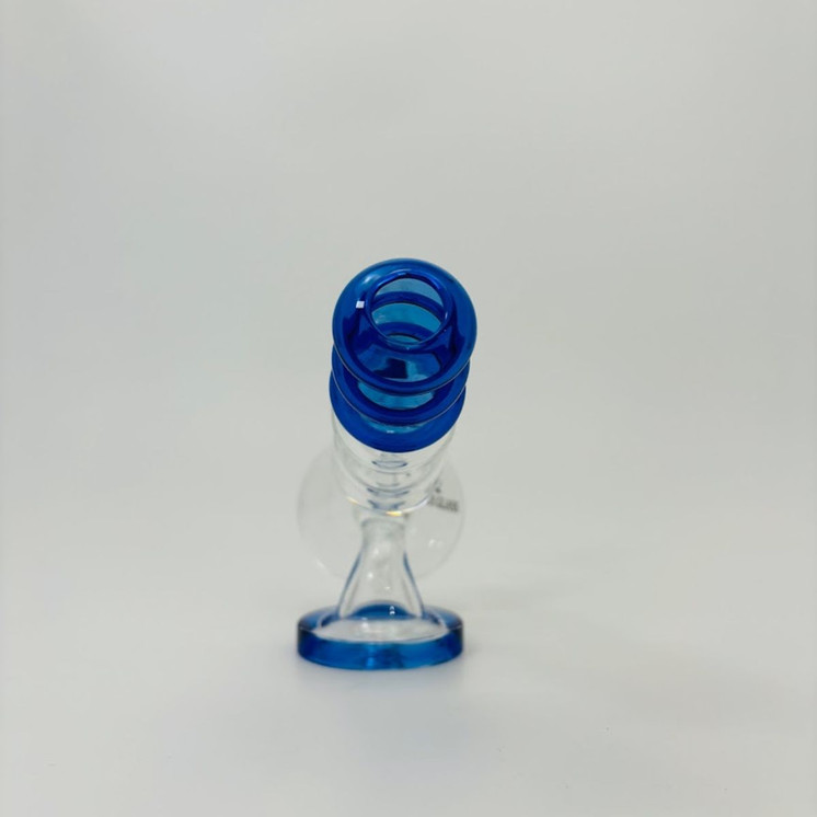 Helios - Glass Waterpipe - With Rim Color - 7 Inches Beaker - (Mouthpiece Round)