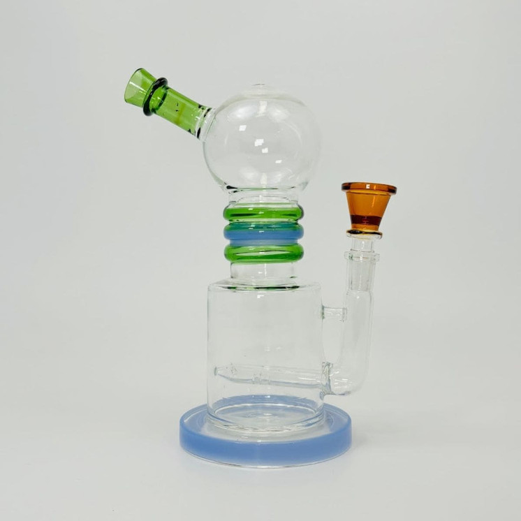 Telescope Waterpipe - 9 Inches - With Inline Perc - (RH-183)-LIGHT BLUE GREEN