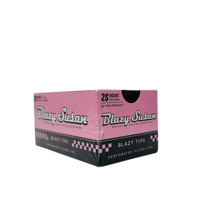 Blazy Susan - Pink - Perforated Tips - 50 Tips Per Book - 25 Books Per Box 