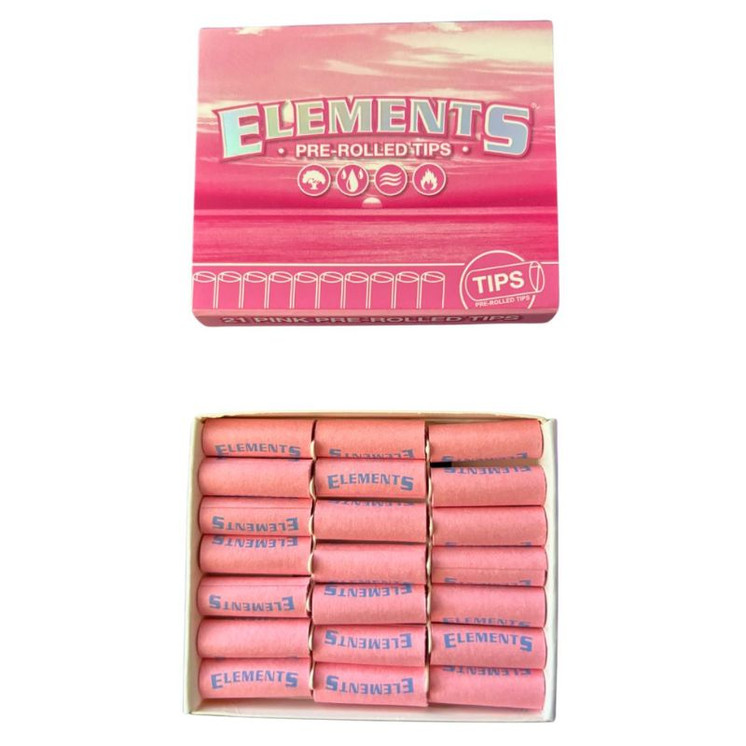 Elements Tips - Pre-rolled - 21 Pieces Per Pack - 20 Packs Per Box
