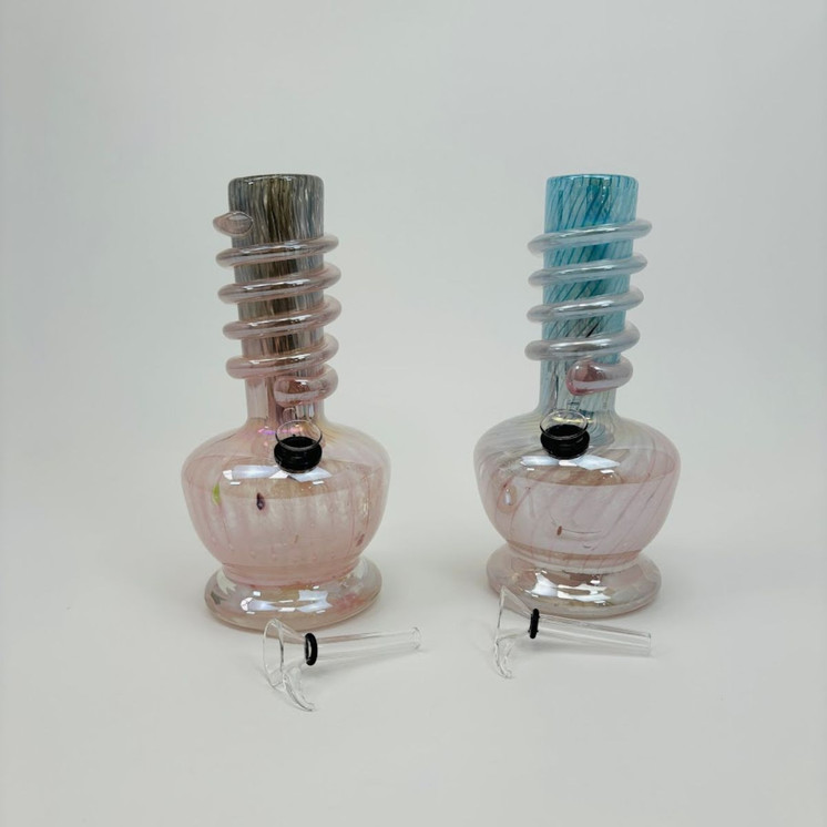 8 Inches - Glass Waterpipe - RAY-K-16 - Assorted Color