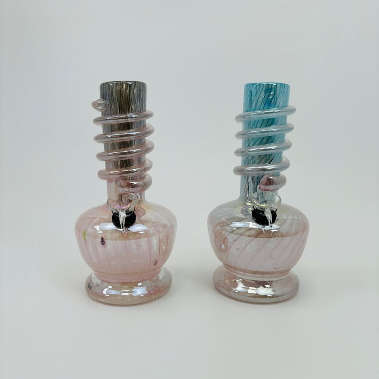 8 Inches - Glass Waterpipe - RAY-K-16 - Assorted Color